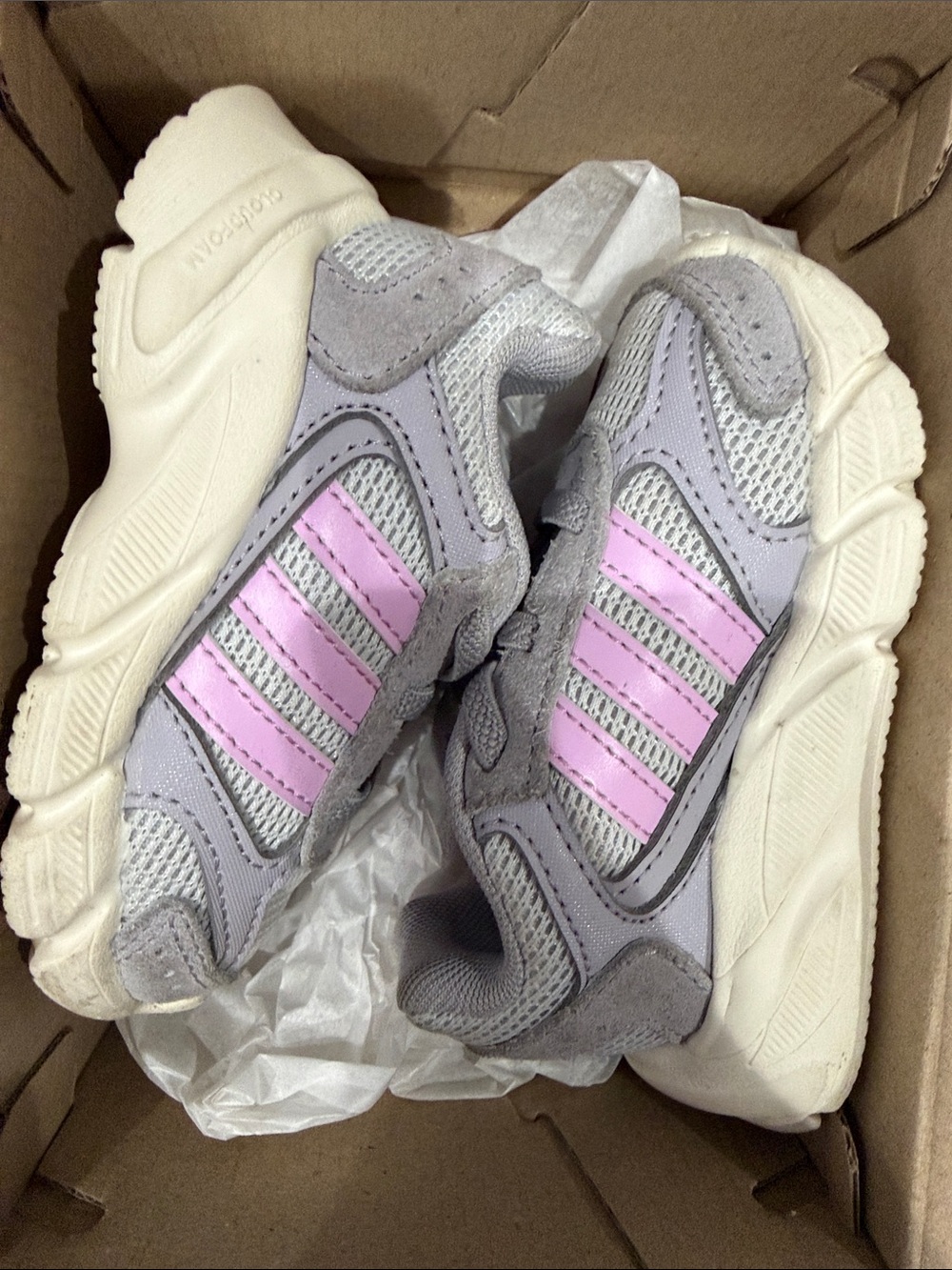 adidas Toddler Shoes in Gray and Pink